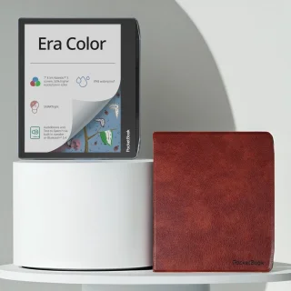 De PocketBook Era Color + Bruin Shell Cover in één oogopslag