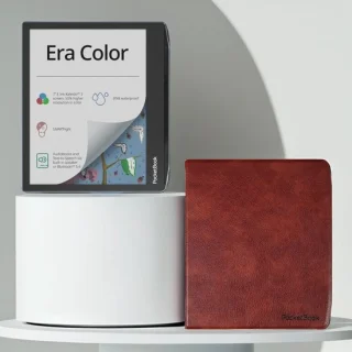 PocketBook Era Color + Bruine Shell Cover — kleurrijk lezen, waterdicht en mobiel