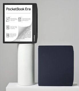 De PocketBook Era e-reader + hoesje in één oogopslag