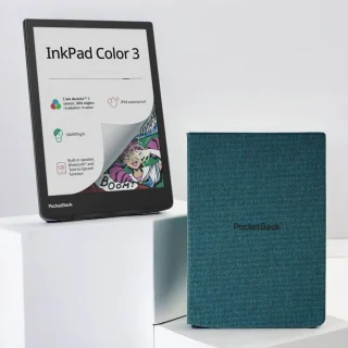 De PocketBook InkPad Color 3 e-reader + Flip Cover Sea Green in één oogopslag