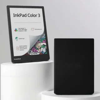 PocketBook InkPad Color 3 + Zwarte Flip Cover — Kleur, gemak en robuuste bescherming