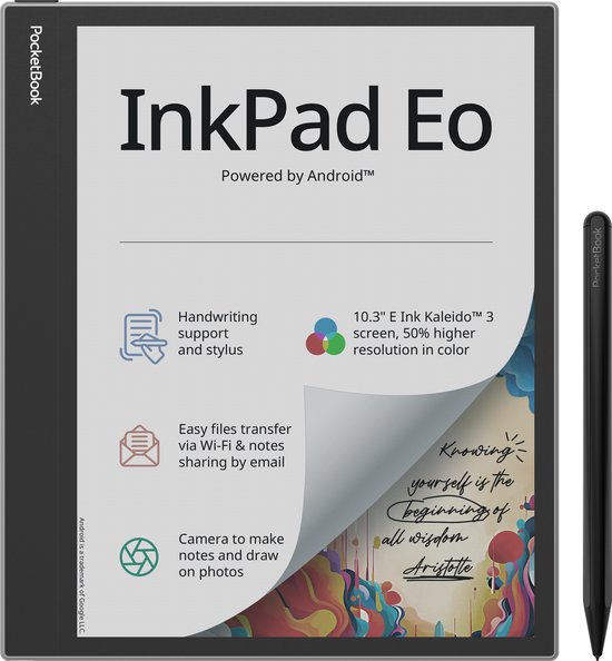 PocketBook InkPad Eo Mist Grey: Groot, kleurrijk en veelzijdig e-note platform