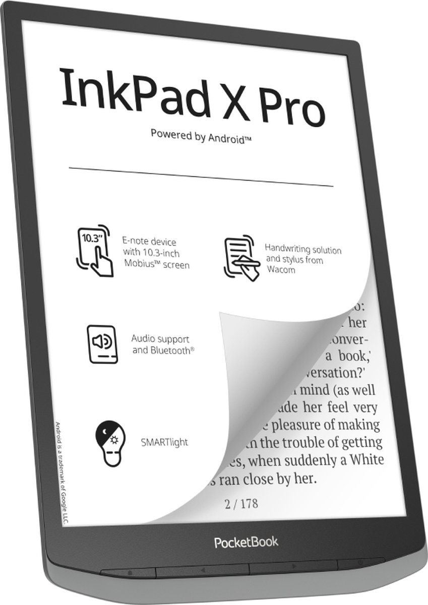 De PocketBook InkPad X Pro eReader Mist Grey in één oogopslag