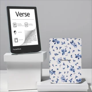 PocketBook Verse Bright Blue met Bloemen Hoesje