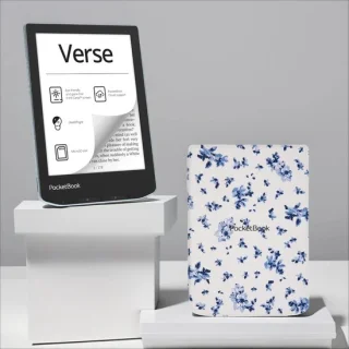 PocketBook Verse Bright Blue met Bloemen Hoesje