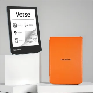 PocketBook Verse Bright Blue met oranje hoesje