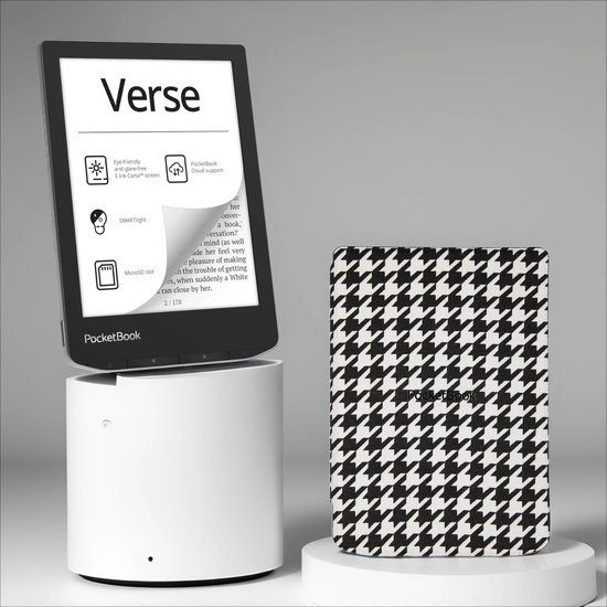 PocketBook Verse Mist Grey met hoesje zwart/wit geruit review