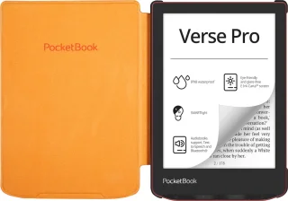 PocketBook Verse Mist Grey met oranje hoesje