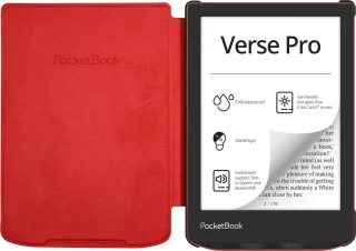 PocketBook Verse Mist Grey met Rood Hoesje