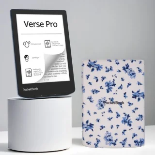 PocketBook Verse Pro Azure + bloemenhoesje — compact, veelzijdig en waterdicht