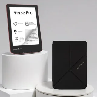 PocketBook Verse Pro e-reader Passion Red + Origami Zwart Hoesje