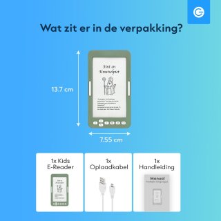 Wat vinden we goed aan de Silvergear E-reader voor kinderen 4,7 inch Groen