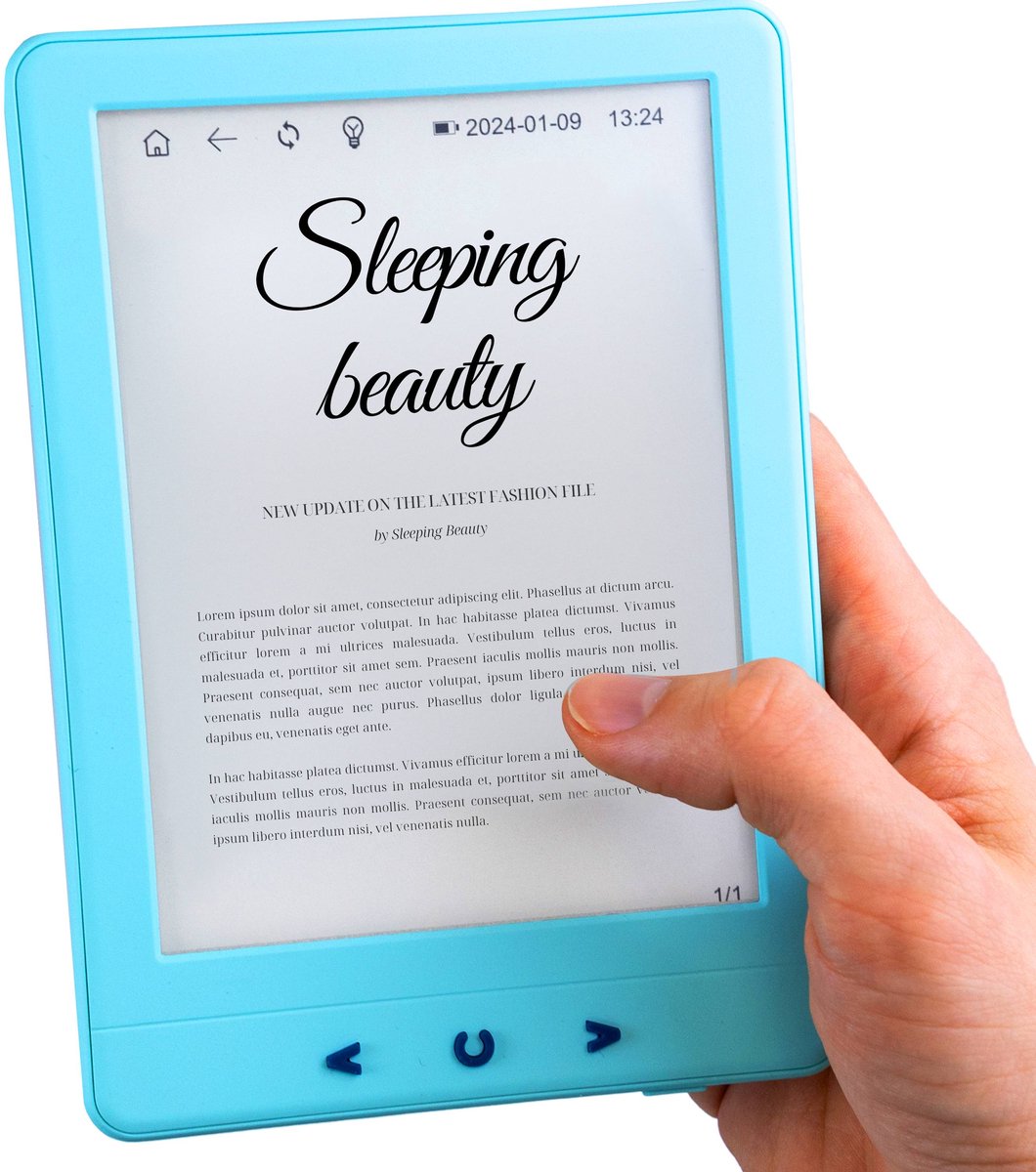 De Silvergear eReader 6 inch Blauw 4GB in één oogopslag