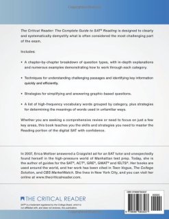 De The Critical Reader — Sixth Edition (SAT Reading Study Guide) in één oogopslag