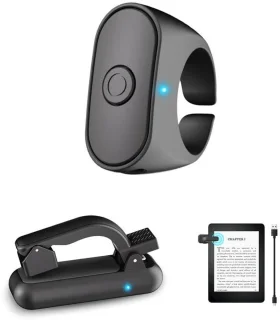 De Universeel Draadloze Pagina-omdraaier — Zwart in één oogopslag