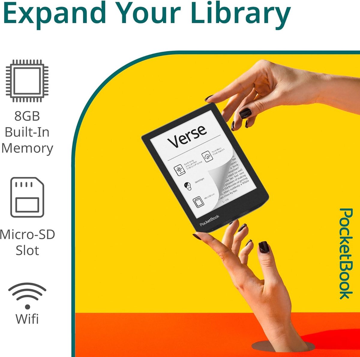 Verse E-reader 6 inch 8GB Wifi Touchscreen