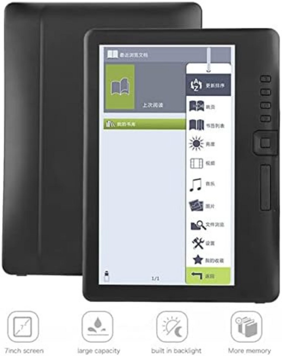 De WNHB® E-reader 7 Inch 16GB Zwart Complete Set in één oogopslag