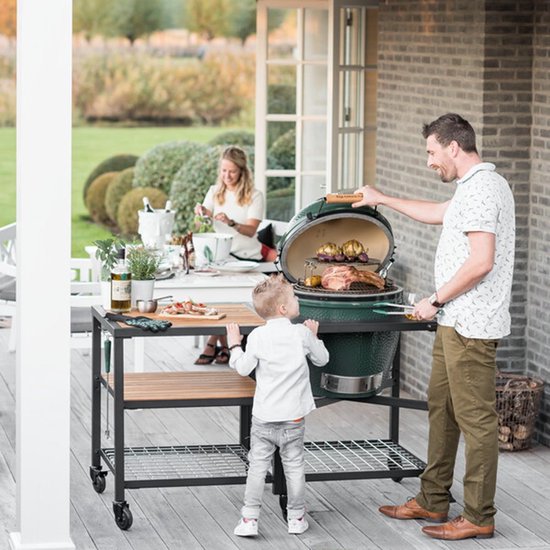 Big Green Egg Large in Egg Frame op wielen