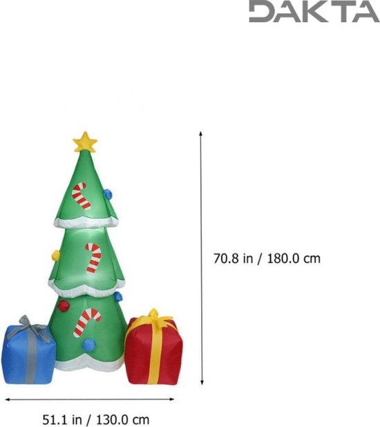 HOMCOM opblaasbare kerstboom kerstversiering met sneeuwpop 185 cm kerstverlichting LED zelfopblazend polyester wit 143 x 92 x 185 cm