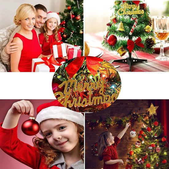 Mini kerstboom, LE&D 30 cm mini kerstboom met, Mini kerstboom voor op