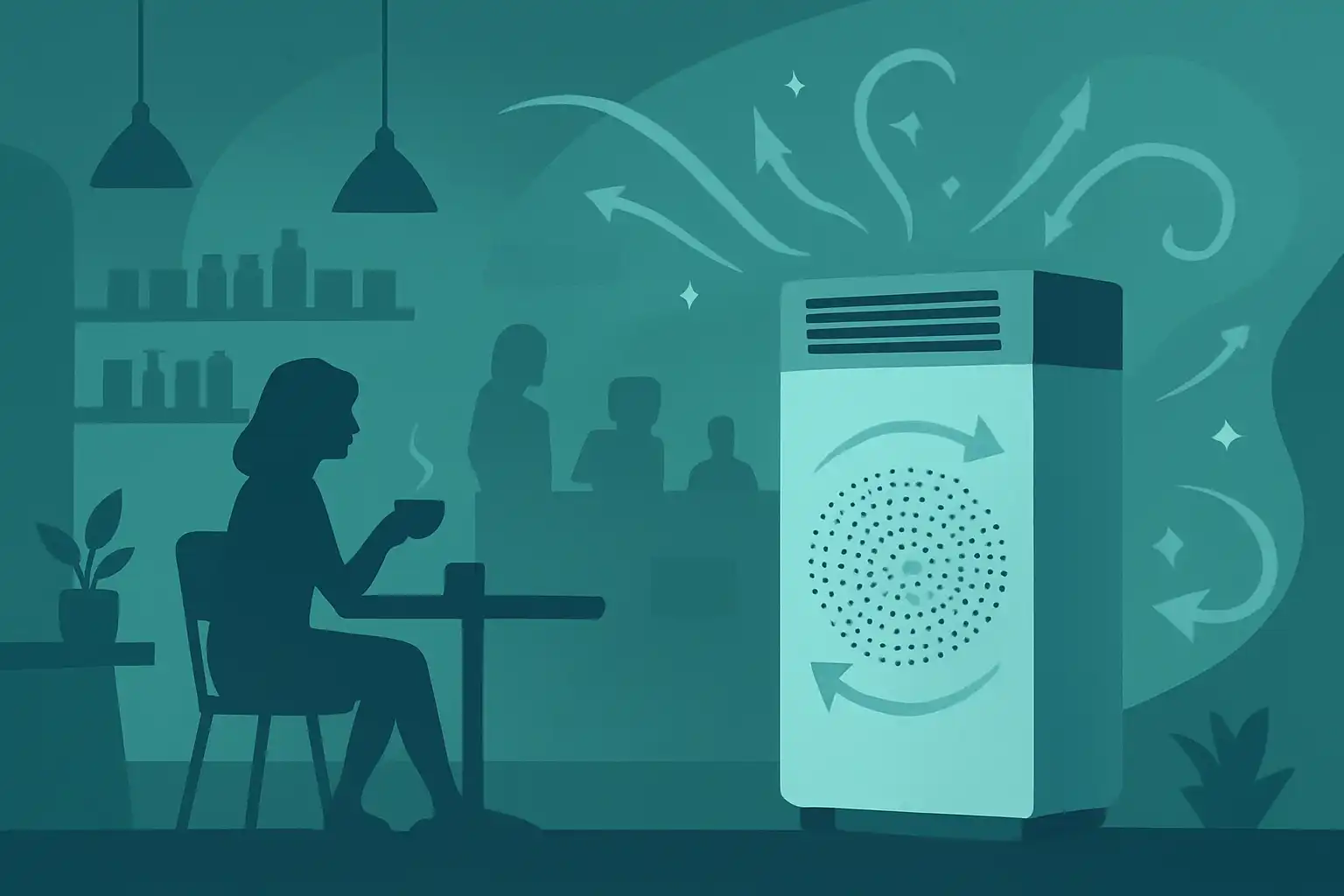 Luchtreinigers in cafés en winkels: wat werkt écht zonder klanten te storen