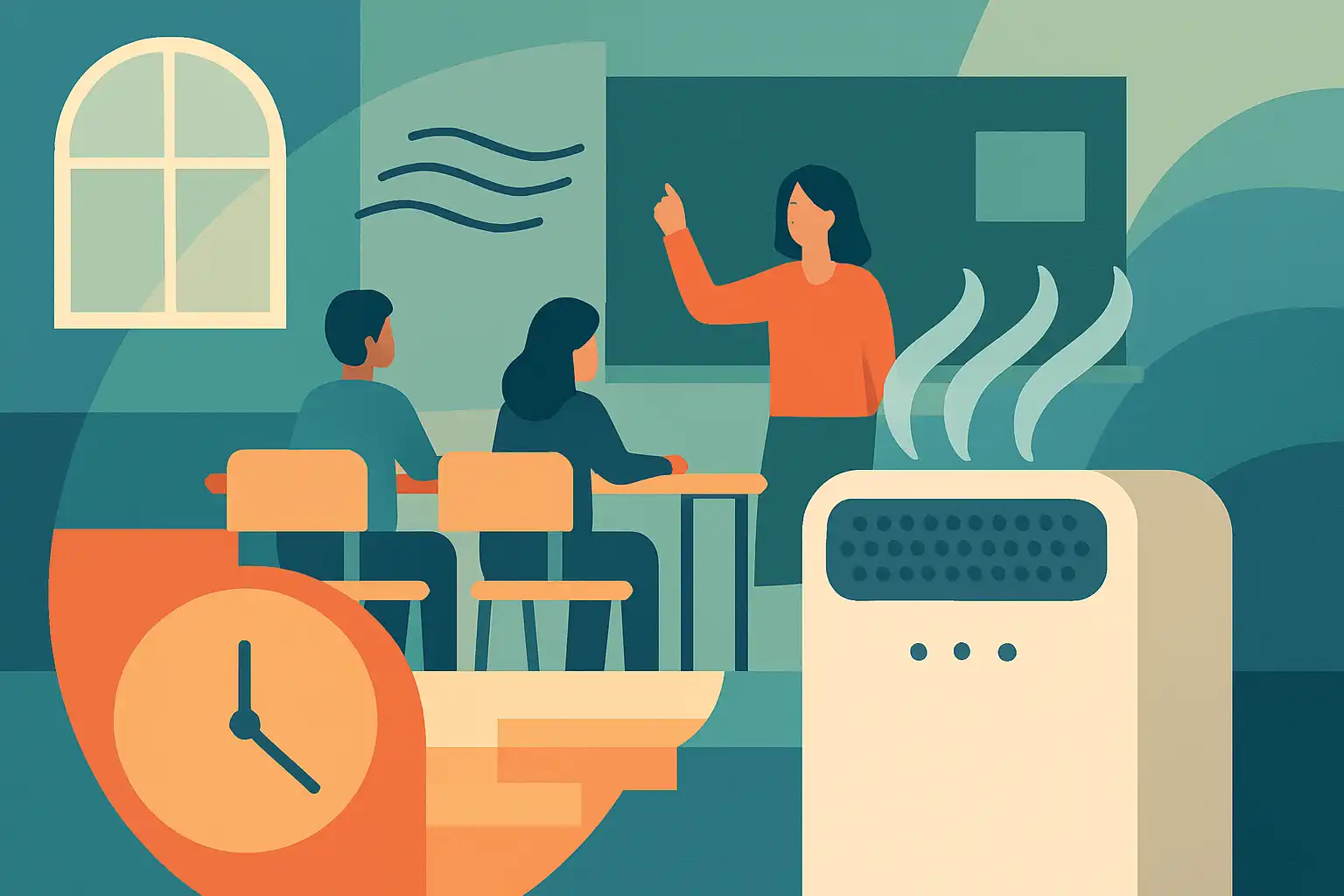 Luchtreinigers in klaslokalen: wat scholen moeten weten over gezondheid, geluid en onderhoud