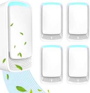 Plug-in luchtreiniger - Negatieve ionentechnologie, stille werking voor thuisgebruik, negatieve ionenluchtreiniger voor slaapkamer, kantoor, dierenkamer, badkamer, wit - 4-pack review