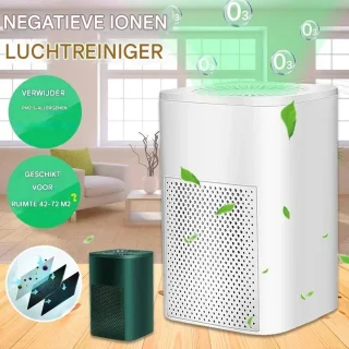 BolFlow® Luchtreiniger - HEPA - USB - Air purifier - Koolstoffilter - Ionisator - Stil & Compact - Voor Kantoor, Auto, Thuis - Wit