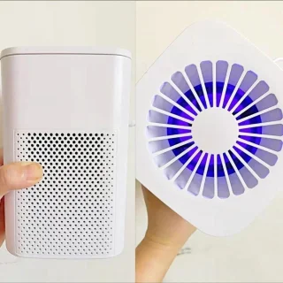 BolFlow® Luchtreiniger - HEPA - USB - Air purifier - Koolstoffilter - Ionisator - Stil & Compact - Voor Kantoor, Auto, Thuis - Wit