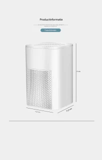 BolFlow® Luchtreiniger - HEPA - USB - Air purifier - Koolstoffilter - Ionisator - Stil & Compact - Voor Kantoor, Auto, Thuis - Wit