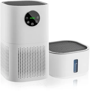 CYRO - HEPA Filter - Luchtreiniger - Luchtreiniger met Hepa filter - Luchtbevochtiger - Voor Huisallergieën - Huisdierenhaar - Rooklucht in verblijfsruimte - 2 in 1 HEPA filter - Wit