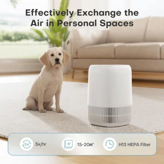 SNJY® Luchtreiniger - Luchtzuiveraar - Ionisator - Ruimtes van 15-20 m² - Wit