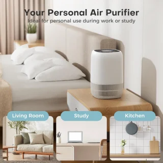SNJY® Luchtreiniger - Luchtzuiveraar - Ionisator - Ruimtes van 15-20 m² - Wit