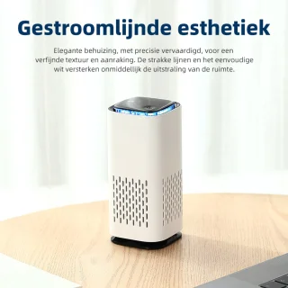 Luchtreiniger - Compact en Draagbaar - Air Purifier - Lonisator - Verwijdert Geur en Rook - Voor Ruimtes tot 5m² - 50 m³/u - Wit