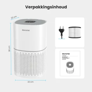 Auronic Fresh Luchtreiniger HEPA 13 Wit