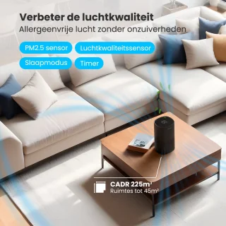 Auronic Fresh Luchtreiniger HEPA 13 Zwart