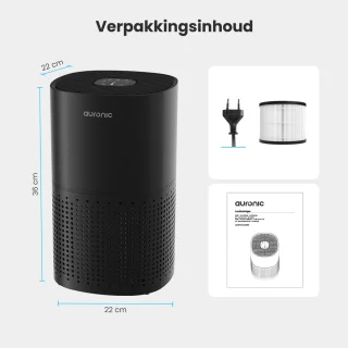 Auronic Fresh Luchtreiniger HEPA 13 Zwart