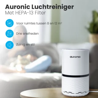 Auronic Luchtreiniger Air Purifier Wit 12 m²