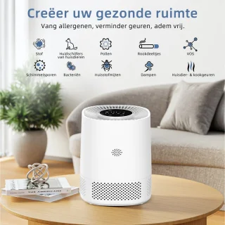 Compact Smart Luchtreiniger Zwart