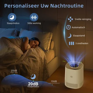 Compact Smart Luchtreiniger Zwart