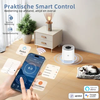 Compact Smart Luchtreiniger Zwart