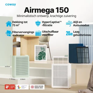 Coway Airmega 150 AP-1019C Luchtreiniger Wit