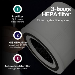 Dynter AirPure PA244 Luchtreiniger met HEPA Filter