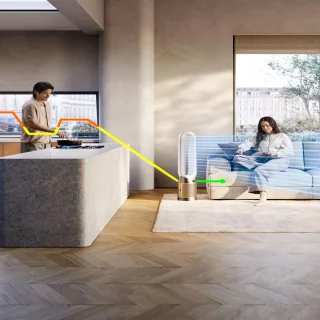 Dyson Purifier Cool PC2 De-NOx Luchtreiniger Ventilator Wit/Goud