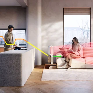Dyson Purifier Hot+Cool HP2 De-NOx Luchtreiniger Wit/Goud