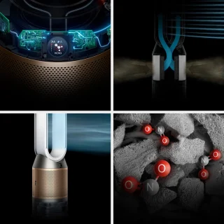 Dyson Purifier Humidify+Cool PH2 De-NOx luchtreiniger ventilator wit/goud