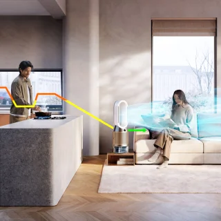 Dyson Purifier Humidify+Cool PH2 De-NOx luchtreiniger ventilator wit/goud