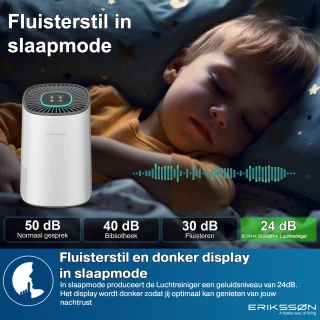Erikssøn Air Purifier Elite Wit 2x HEPA-14
