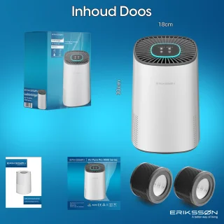 Erikssøn Air Purifier Elite Wit 2x HEPA-14