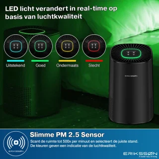 Erikssøn Air Purifier Elite Zwart 240 m3/u